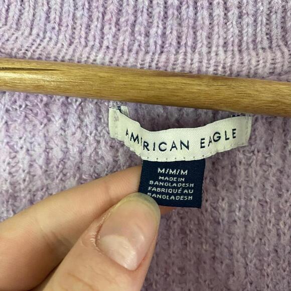 AMERICAN EAGLE purple knit pullover sweater - Picture 7 of 7